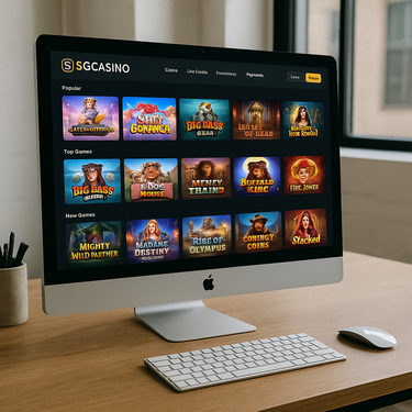 SGCasino - Desktop Platform Interface - Intuïtief Design